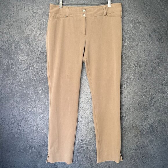White House Black Market Tan Slacks, Size 14R, EUC - Picture 1 of 4